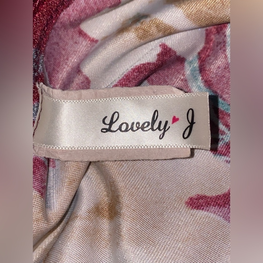 Lovely J Women Midi Floral Open Front Kimono Size Medium‎ - Picture 3 of 7